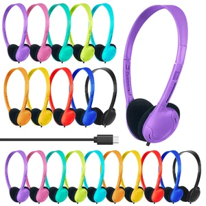 USB C Headphones Bulk 10 Pack for Classroom School Kids Wired on Ear USB Type C Headphones Class Set Compatible with Pad Smartphones Tablet Travel Computer Mixed Colors USB C Headphones Bulk 10 Pack for Classroom School Kids Wired on Ear USB Type C Headphones Class Set Compatible with Pad Smartphones Tablet Travel Computer Mixed Colors