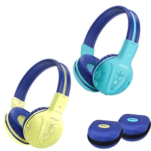 2Pack Wireless Kids Headphones with Share Port, Bluetooth 6.0 w/Mic 75/85/94dB Volume Limit, Durable & Foldable Stero Headsets w/Travel Case for School iPad Tablet Toddler Teens, USB C Charging 2Pack Wireless Kids Headphones with Share Port, Bluetooth 6.0 w/Mic 75/85/94dB Volume Limit, Durable & Foldable Stero Headsets w/Travel Case for School iPad Tablet Toddler Teens, USB C Charging