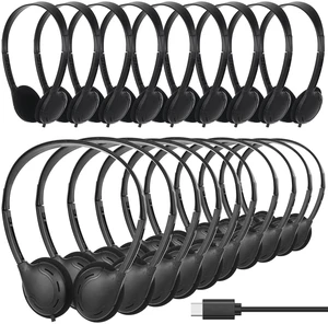 USB C Headphones Bulk 10 Pack for Classroom Kids Students,Wired On-Ear USB Type C Headphones for School Library Testing Online Learning,Compatible with Chromebook Pad PC Phone Black USB C Headphones Bulk 10 Pack for Classroom Kids Students,Wired On-Ear USB Type C Headphones for School Library Testing Online Learning,Compatible with Chromebook Pad PC Phone Black