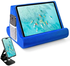 2pcs Multi-Angle Tablet Holder Cushion Stand with Net Pocket & Black Color Phone Stands Upgraded Tablet Pad Support for Phone,Pad,Books (Blue) 2pcs Multi-Angle Tablet Holder Cushion Stand with Net Pocket & Black Color Phone Stands Upgraded Tablet Pad Support for Phone,Pad,Books (Blue)