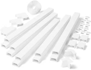 142in Wall Cable Hider Kit, Cord Hider Wall Cord Cover for 3-4 Cords, Wire Hiders for TV on Wall, White Wall Cable Management Kit, Paintable Wall Wire Cover 10 x L14.2in W1.18in H0.6in 142in Wall Cable Hider Kit, Cord Hider Wall Cord Cover for 3-4 Cords, Wire Hiders for TV on Wall, White Wall Cable Management Kit, Paintable Wall Wire Cover 10 x L14.2in W1.18in H0.6in