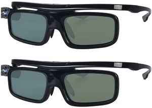 3D Glasses, Active Shutter Rechargeable Eyewear for 3D DLP-Link Projectors Cocar Toumei - Pack of 2 3D Glasses, Active Shutter Rechargeable Eyewear for 3D DLP-Link Projectors Cocar Toumei - Pack of 2