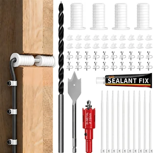 Starlink Wall Pass Through Kit with Cable Grommet 4Pcs Grommets, 3/4" and 5/16" Drill Bit, Wire Clips and Ties for Starlink Gen 2/3 Dish & Mini Ethernet Cable and Wire Setup Starlink Wall Pass Through Kit with Cable Grommet 4Pcs Grommets, 3/4" and 5/16" Drill Bit, Wire Clips and Ties for Starlink Gen 2/3 Dish & Mini Ethernet Cable and Wire Setup