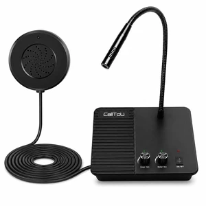 Window Intercom Speaker System Microphone for Business Counter Desk 32.81ft/10m External Speaker Cable; Mute Button;Flexible Gooseneck;Dual Way;Anti-Interference; Anti-howling Window Intercom Speaker System Microphone for Business Counter Desk 32.81ft/10m External Speaker Cable; Mute Button;Flexible Gooseneck;Dual Way;Anti-Interference; Anti-howling