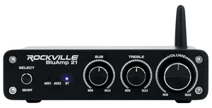 BLUAMP 21 Black 2.1 Channel Bluetooth Home Audio Amplifier BLUAMP 21 Black 2.1 Channel Bluetooth Home Audio Amplifier