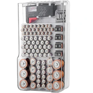 Battery Organizer Storage Box with Tester,Clear Lid Battery Organizer Storage Case Holder Holds 93 Batteries Battery Storage Box Battery Carrying CaseBatteries are Not Included Battery Organizer Storage Box with Tester,Clear Lid Battery Organizer Storage Case Holder Holds 93 Batteries Battery Storage Box Battery Carrying CaseBatteries are Not Included