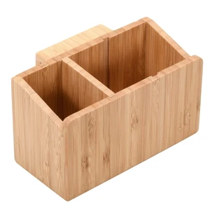 Bamboo Caddy Add-On for Bamboo Charging Station Organizers; Compartment and cubby space fits pens, keys, and other small stationary items Bamboo Caddy Add-On for Bamboo Charging Station Organizers; Compartment and cubby space fits pens, keys, and other small stationary items