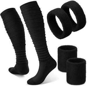 6 Pcs Football Bicep Bands Wrist Sweatband Sock, Classic, M, Black Scrunch Extra Long High Socks Youth Adult, Cotton Terry Cloth, Cross Training Basketball, Non-slip Absorb Sweat Sports 6 Pcs Football Bicep Bands Wrist Sweatband Sock, Classic, M, Black Scrunch Extra Long High Socks Youth Adult, Cotton Terry Cloth, Cross Training Basketball, Non-slip Absorb Sweat Sports
