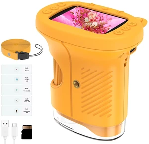 Kids Handheld Digital Microscope 1000X: Science Gift Kit STEM Toy Ages 5-13 8GB SD Card for Photo/video, Rechargeable, 2.4" Screen, 8 LEDs, Portable Magnifying Glass Pocket Miniscope for Girls Boys Kids Handheld Digital Microscope 1000X: Science Gift Kit STEM Toy Ages 5-13 8GB SD Card for Photo/video, Rechargeable, 2.4" Screen, 8 LEDs, Portable Magnifying Glass Pocket Miniscope for Girls Boys