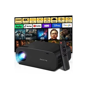 Black Smart Movie Mini Projector with WiFi and Bluetooth Built-in Apps 4K 1080P Support Small Portable Projector,Auto Keystone,32"-150"Screen,260 ANSI Movie Video Projector for Indoor/Outdoor Black Smart Movie Mini Projector with WiFi and Bluetooth Built-in Apps 4K 1080P Support Small Portable Projector,Auto Keystone,32"-150"Screen,260 ANSI Movie Video Projector for Indoor/Outdoor