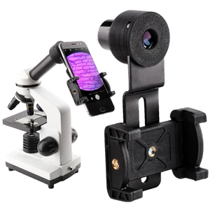 Microscope Phone Adapter with WF16X Eyepiece Fits 23.2mm Microscope Eyepiece Tubes; Built-In WF16X Widefield Eyepiece; Smartphone Imaging Microscope Phone Adapter with WF16X Eyepiece Fits 23.2mm Microscope Eyepiece Tubes; Built-In WF16X Widefield Eyepiece; Smartphone Imaging