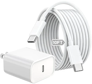 Fast Charger for AirPods Pro 3,20W Type C Airpods Wall Charging Block with 10Foot USB C to C Cable for 2025 AirPods Pro 3rd/2nd,AirPod 4,Air-Pods Max 2(2026),iPhone 17 Air/17e/16 Plus/15 Pro Max Fast Charger for AirPods Pro 3,20W Type C Airpods Wall Charging Block with 10Foot USB C to C Cable for 2025 AirPods Pro 3rd/2nd,AirPod 4,Air-Pods Max 2(2026),iPhone 17 Air/17e/16 Plus/15 Pro Max