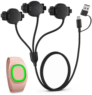 Compatible with MagicBand+ Charger 3-in-1, 2ft Nylon-Braided USB-C and USB-A Triple Charging Cable with 3 Charging Heads, Replacement Travel Charger for Disney-MagicBand Plus Compatible with MagicBand+ Charger 3-in-1, 2ft Nylon-Braided USB-C and USB-A Triple Charging Cable with 3 Charging Heads, Replacement Travel Charger for Disney-MagicBand Plus