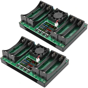2Pcs 4-Channel 18650 Battery Capacity Tester, Automatic Charge Discharge Module with Internal Resistance Test for Flat Top Batteries, Type-C Powered Lithium Battery Analyzer 2Pcs 4-Channel 18650 Battery Capacity Tester, Automatic Charge Discharge Module with Internal Resistance Test for Flat Top Batteries, Type-C Powered Lithium Battery Analyzer