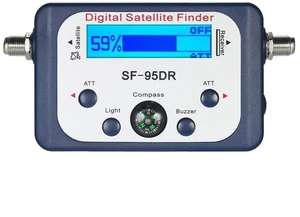 Digital Satellite Finder for Dish DirectTV FTA, Signal Meter Support 950-2150MHz Ku-Band, Audio Tone & LED Indicators for Easy Alignment, Bulit-in Compass Digital Satellite Finder for Dish DirectTV FTA, Signal Meter Support 950-2150MHz Ku-Band, Audio Tone & LED Indicators for Easy Alignment, Bulit-in Compass