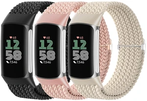 Braided Solo Loop Bands Compatible with Fitbit Charge 6/Charge 5, 3 Pack Adjustable Stretchy Wristbands Soft Woven Nylon Replacement for Fitbit Charge 5/Charge 6 Tracker Smart Watch for Women Men Braided Solo Loop Bands Compatible with Fitbit Charge 6/Charge 5, 3 Pack Adjustable Stretchy Wristbands Soft Woven Nylon Replacement for Fitbit Charge 5/Charge 6 Tracker Smart Watch for Women Men