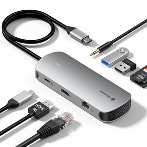 USB C Docking Station 4K@60Hz HDMI for MacBook/Dell/HP/Surface 8 in 1 Laptop Dock Station with HDMI, 100W PD 3.0, 2 USB A, RJ45, SD/TF, Audio, Portable Adapter for Photography & Work USB C Docking Station 4K@60Hz HDMI for MacBook/Dell/HP/Surface 8 in 1 Laptop Dock Station with HDMI, 100W PD 3.0, 2 USB A, RJ45, SD/TF, Audio, Portable Adapter for Photography & Work