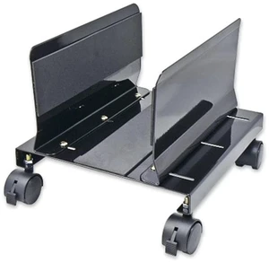 IO CREST SY-ACC65063 Mobile Desktop Tower Computer Metal Floor Stand Rolling Caster Wheels with Tall Support Walls and Adjustable Width from 6" to 10",Steel Black IO CREST SY-ACC65063 Mobile Desktop Tower Computer Metal Floor Stand Rolling Caster Wheels with Tall Support Walls and Adjustable Width from 6" to 10",Steel Black