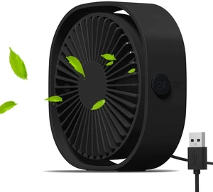 Small USB Fan Small Quiet Portable USB Powered ONLY (No Battery), Cooling 3 Speed Setting 360° Adjustable Swivel Desktop Personal Fan for Home Office Bedroom Outdoor Travel Summer (Black) Small USB Fan Small Quiet Portable USB Powered ONLY (No Battery), Cooling 3 Speed Setting 360° Adjustable Swivel Desktop Personal Fan for Home Office Bedroom Outdoor Travel Summer (Black)