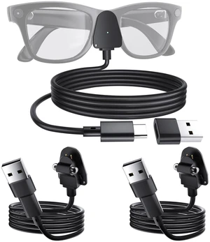 Charging Adapter Cable Compatible with Ray-Ban Oakley Meta AI Smart Glasses(Gen 1&2),Portable Charger USB C Port for Wayfarer,Skyler,Headliner and HSTN Meta Accessories(2 Pcs) Charging Adapter Cable Compatible with Ray-Ban Oakley Meta AI Smart Glasses(Gen 1&2),Portable Charger USB C Port for Wayfarer,Skyler,Headliner and HSTN Meta Accessories(2 Pcs)
