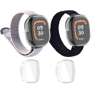 Nylon Band & Case Compatible with Fitbit Ace LTE, Breathable Braided Wristband Soft Sport Loop Replacement Strap for Google Ace LTE Nylon Band & Case Compatible with Fitbit Ace LTE, Breathable Braided Wristband Soft Sport Loop Replacement Strap for Google Ace LTE