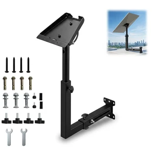 Starlink Mount for Gen 3/V3, Standard Dish 4/4X Wall Mount for Starlink Adjustable Telescopic pole, Extendable arm, Wall/Roof/Eave mount, 360° Angle Adjustment, Weather-Resistant Steel