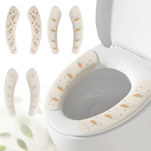 3-Pack Toilet Seat Cushion Covers - Soft and Comfortable, Washable and Reusable, with Adhesive Backing 3-Pack Toilet Seat Cushion Covers - Soft and Comfortable, Washable and Reusable, with Adhesive Backing