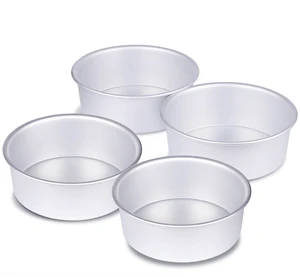 4 x 2 inch Round Cake Pan Set of 4, Aluminum Baking Pans for Mini Cakes, Heavy Duty Non-Stick, Evenly Baking Tools for Home Kitchen, Birthday Wedding Anniversary 4 x 2 inch Round Cake Pan Set of 4, Aluminum Baking Pans for Mini Cakes, Heavy Duty Non-Stick, Evenly Baking Tools for Home Kitchen, Birthday Wedding Anniversary