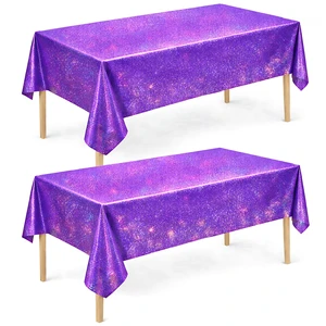 Purple Birthday Decorations - 2 Pack Laser Purple Tablecloth for KStyle Demon Music Theme Birthday Decorations - Pink Party Decor for Korean Pop,Iridescent Party Decorations for Bridal Halloween Purple Birthday Decorations - 2 Pack Laser Purple Tablecloth for KStyle Demon Music Theme Birthday Decorations - Pink Party Decor for Korean Pop,Iridescent Party Decorations for Bridal Halloween