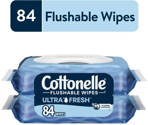 Cottonelle Ultra Fresh Flushable Wet Wipes 2 Flip-Top Packs Cottonelle Ultra Fresh Flushable Wet Wipes 2 Flip-Top Packs