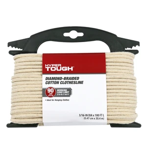 Hyper Tough 100ft Natural Color Cotton Clothes Line for Indoor and Outdoor Hyper Tough 100ft Natural Color Cotton Clothes Line for Indoor and Outdoor