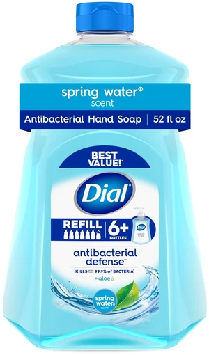 Dial Antibacterial Defense Spring Water Liquid Hand Soap Refill, 52fl oz Dial Antibacterial Defense Spring Water Liquid Hand Soap Refill, 52fl oz