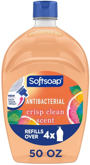 Softsoap Crisp Clean Antibacterial Liquid Hand Soap Refill, 50 fl oz, with Easy Pour Spout Softsoap Crisp Clean Antibacterial Liquid Hand Soap Refill, 50 fl oz, with Easy Pour Spout