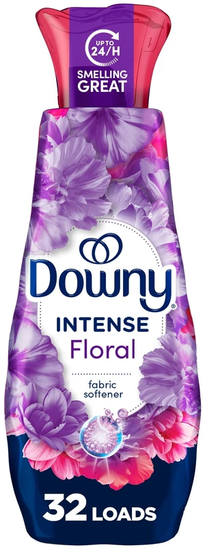 Downy Intense Fabric Softener Liquid, Floral Scent, 24 fl oz, 32 Loads Downy Intense Fabric Softener Liquid, Floral Scent, 24 fl oz, 32 Loads