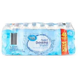 Great Value Purified Drinking Water, 16.9 fl oz, 40 Count Great Value Purified Drinking Water, 16.9 fl oz, 40 Count