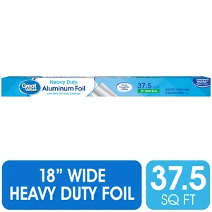 Great Value Heavy Duty Aluminum Foil, 37.5 Sq Ft Great Value Heavy Duty Aluminum Foil, 37.5 Sq Ft