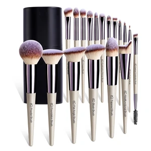 BS-MALL Makeup Brush Set 18 Pcs Professional Foundation, Powder, Concealer, Eyeshadow, Blush Synthetic Brushes with Labeled Instruction, Black Case, Upgraded Version BS-MALL Makeup Brush Set 18 Pcs Professional Foundation, Powder, Concealer, Eyeshadow, Blush Synthetic Brushes with Labeled Instruction, Black Case, Upgraded Version
