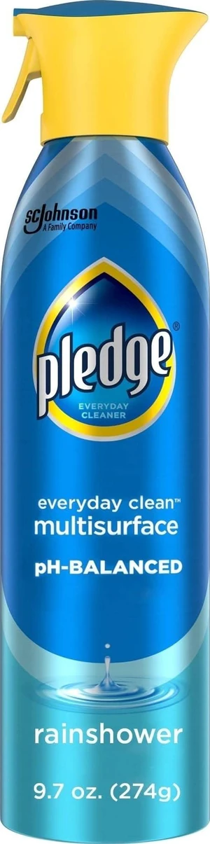 Pledge pH-Balanced Multisurface Spray, Gently Cleans 101 Surfaces, Removes Dust & Messes, No Residue, Rainshower Scent, 9.7oz Pledge pH-Balanced Multisurface Spray, Gently Cleans 101 Surfaces, Removes Dust & Messes, No Residue, Rainshower Scent, 9.7oz