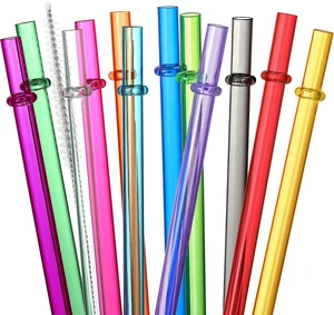 24PCS Reusable Tritan Hard Plastic Straws 10.5" with 4 Brushes, 12 Colors Translucent Replacement for 16-32oz Tumblers, Cups, Jars, Stanley, YETI, Starbucks, BPA Free 24PCS Reusable Tritan Hard Plastic Straws 10.5" with 4 Brushes, 12 Colors Translucent Replacement for 16-32oz Tumblers, Cups, Jars, Stanley, YETI, Starbucks, BPA Free