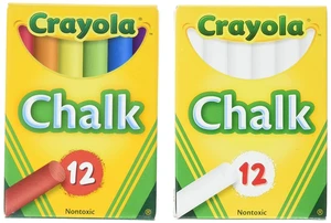 Crayola Non-Toxic White and Colored Chalk Bundle, 12 Count Each Crayola Non-Toxic White and Colored Chalk Bundle, 12 Count Each