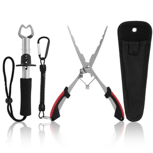 Fishing Tool Set with Fish Lip Gripper Pliers and Fishing Pliers Fishing Tool Set with Fish Lip Gripper Pliers and Fishing Pliers