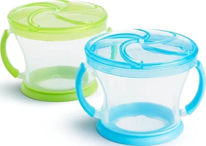 Munchkin Snack Catcher Toddler Snack Cups, No Spill, 2-Pack, Blue/Green Munchkin Snack Catcher Toddler Snack Cups, No Spill, 2-Pack, Blue/Green