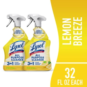 Lysol All Purpose Spray Cleaner, Lemon, 32fl oz, Pack of 2 Lysol All Purpose Spray Cleaner, Lemon, 32fl oz, Pack of 2