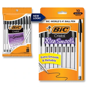 BIC Cristal Xtra Smooth Ballpoint Pen, Medium Point 1.0mm, Black, 10-Count BIC Cristal Xtra Smooth Ballpoint Pen, Medium Point 1.0mm, Black, 10-Count
