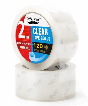 Mr. Pen Packing Tape, 2 Pack, 2 Inch Wide, 60 Yards, 1.9mil, No Smell Mr. Pen Packing Tape, 2 Pack, 2 Inch Wide, 60 Yards, 1.9mil, No Smell