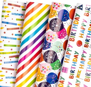WRAPAHOLIC Birthday Wrapping Paper 12 Sheets with 12 Gift Tags 19.7 x 27.5Inch per Sheet WRAPAHOLIC Birthday Wrapping Paper 12 Sheets with 12 Gift Tags 19.7 x 27.5Inch per Sheet