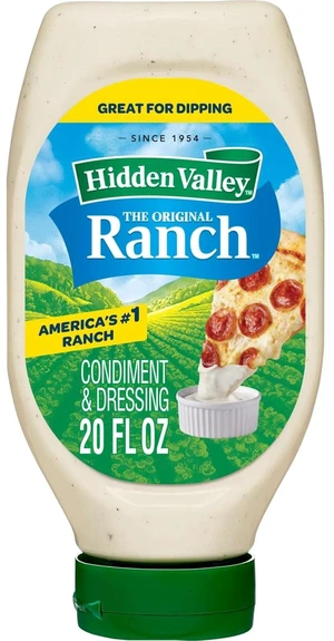 Hidden Valley Easy Squeeze Original Ranch Salad Dressing and Topping, 20 Ounce Bottle Hidden Valley Easy Squeeze Original Ranch Salad Dressing and Topping, 20 Ounce Bottle