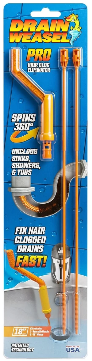 FlexiSnake Drain Weasel Pro Snake Hair Clog Remover Starter Kit 2 Pack FlexiSnake Drain Weasel Pro Snake Hair Clog Remover Starter Kit 2 Pack