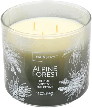 Mainstays Alpine Forest 3-Wick Ombre Wrapped Scented Jar Candle, 14 oz Mainstays Alpine Forest 3-Wick Ombre Wrapped Scented Jar Candle, 14 oz