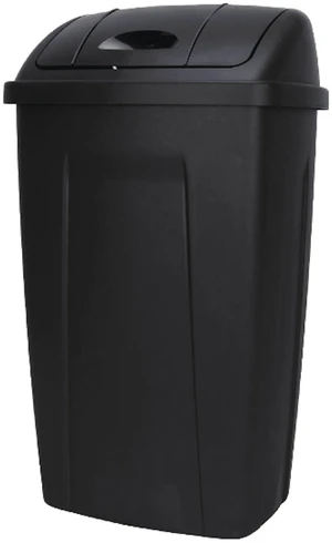 Mainstays Kitchen Trash Can, 13 Gallon Plastic Garbage Bin with Swing Top Lid, Black Mainstays Kitchen Trash Can, 13 Gallon Plastic Garbage Bin with Swing Top Lid, Black